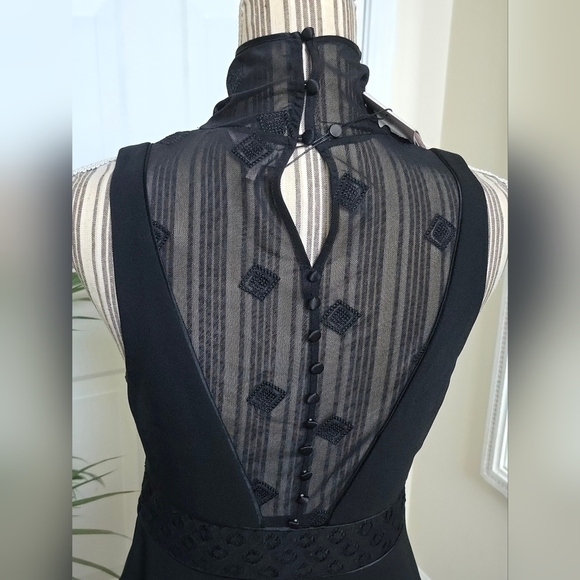 NWT Cinq a Sept Black Concordia Dress Size 8 - Picture 4 of 13